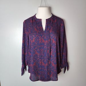 NWT 41 Hawthorn Melisa Tie Sleeve Blouse M